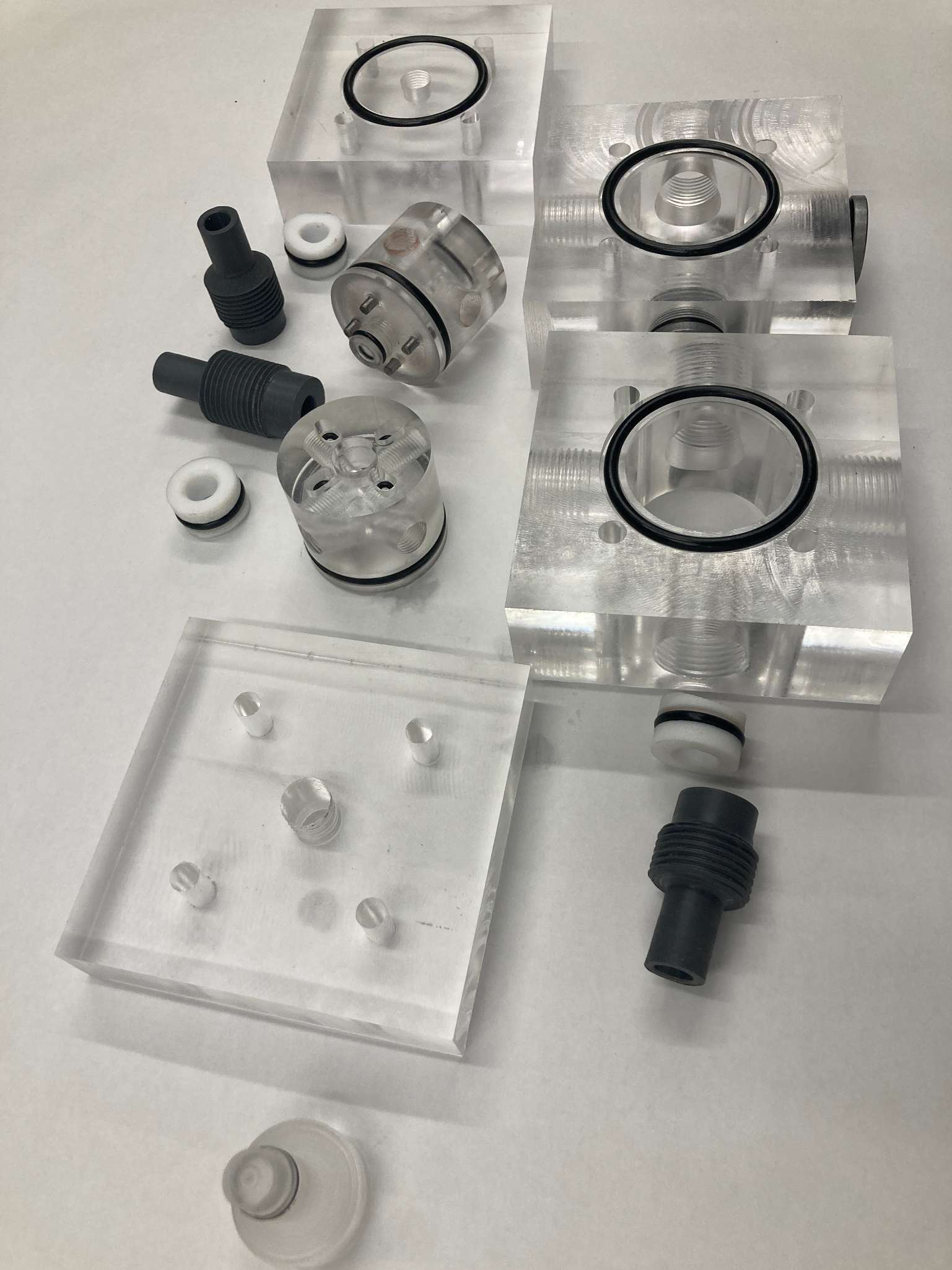 Acrylic valve assembly